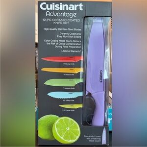 ✨$20✨NIB•Cuisinart Advantage 12 Pc Ceramic Coated Knife Set | Multicolor
